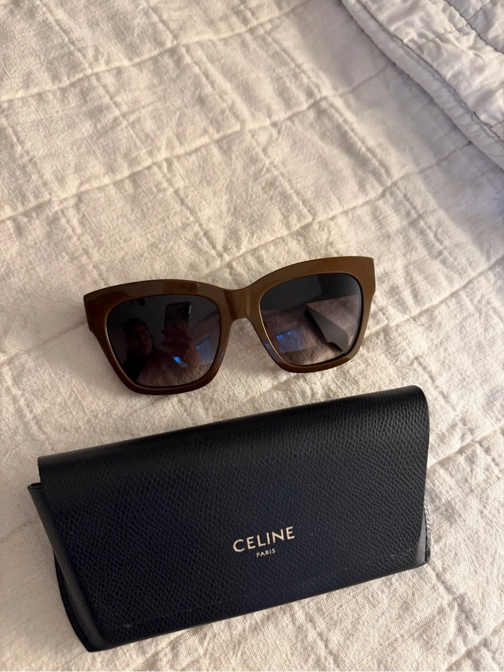 Celine Brown Cat Eye Sunglasses with Dark Lenses